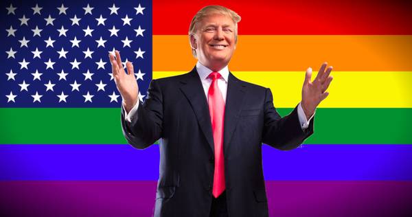 trump rainbow flag