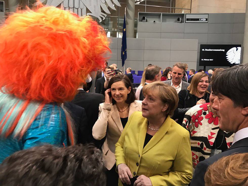 Olivia Jones und Angela Merkel