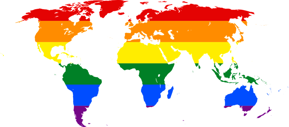 Regenbogen Weltkarte