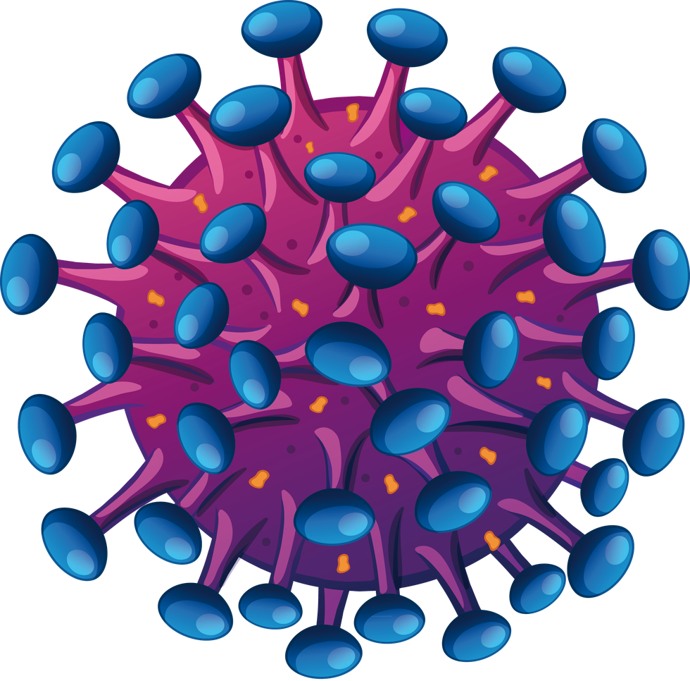 Close up diagram for HIV virus