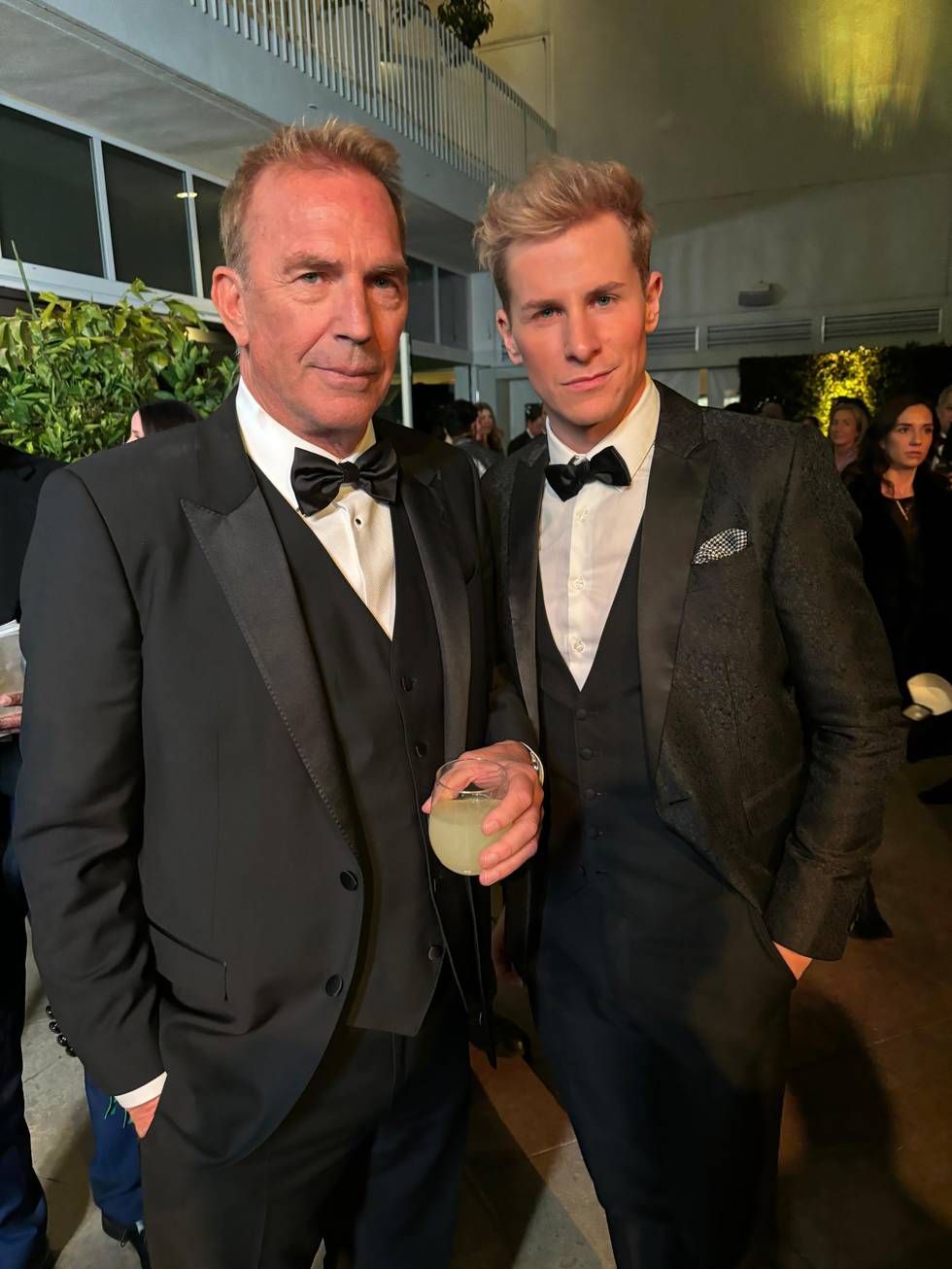 Lukas Sauer with Kevin Costner at GG After Party.JPG