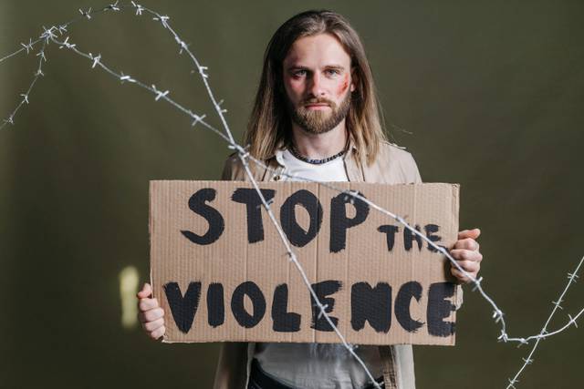 Stop Violence Schild